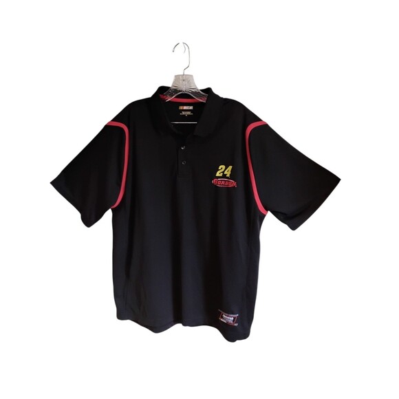 Nascar Men's Hendrick Motorsports #24 Jeff Gordon Black Polo Shirt Size XL - Picture 1 of 9